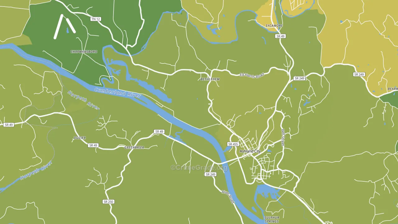 Lockertsville, TN Map of Vandalism Rates