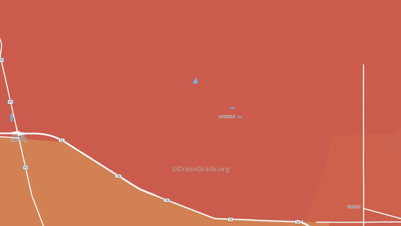 Lockhart, CA Map of Vandalism Rates