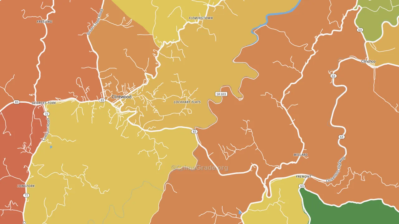 Lockhart Flats, VA Map of Vandalism Rates
