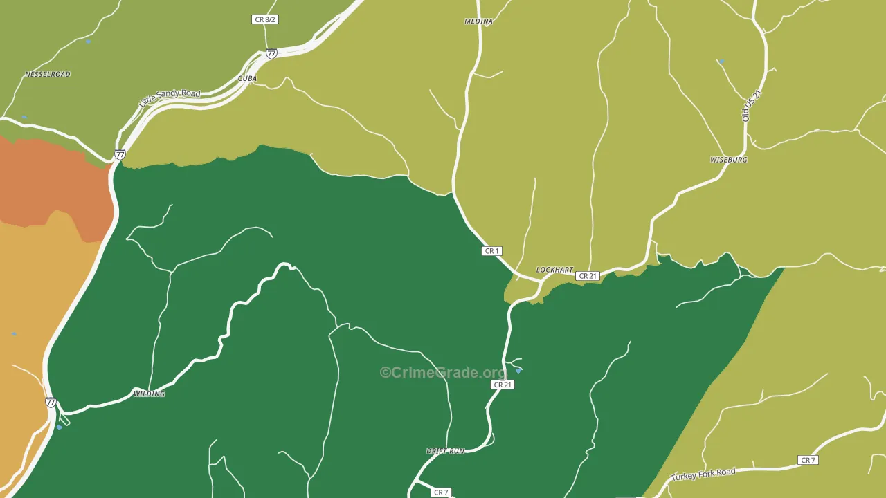 Lockhart, WV Map of Vandalism Rates