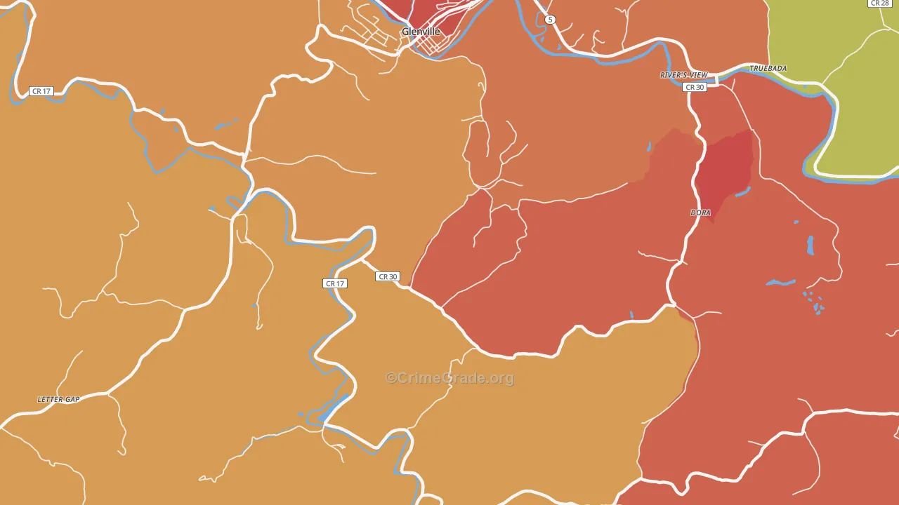 Lockney, WV Map of Vandalism Rates