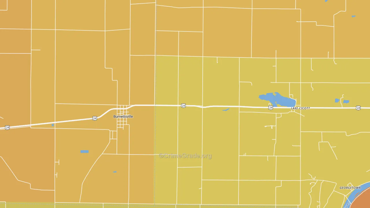Lockport, IN Map of Vandalism Rates