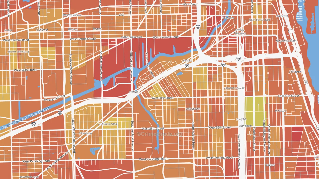Locks, Chicago, IL Map of Vandalism Rates