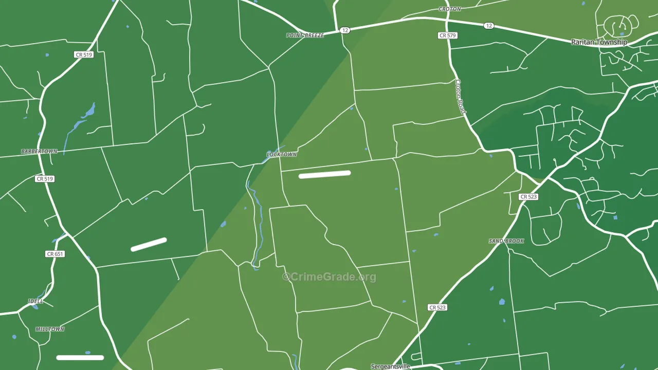 Locktown, NJ Map of Vandalism Rates