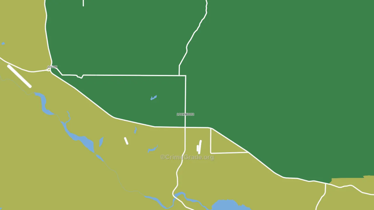 Lockwood, CA Map of Vandalism Rates