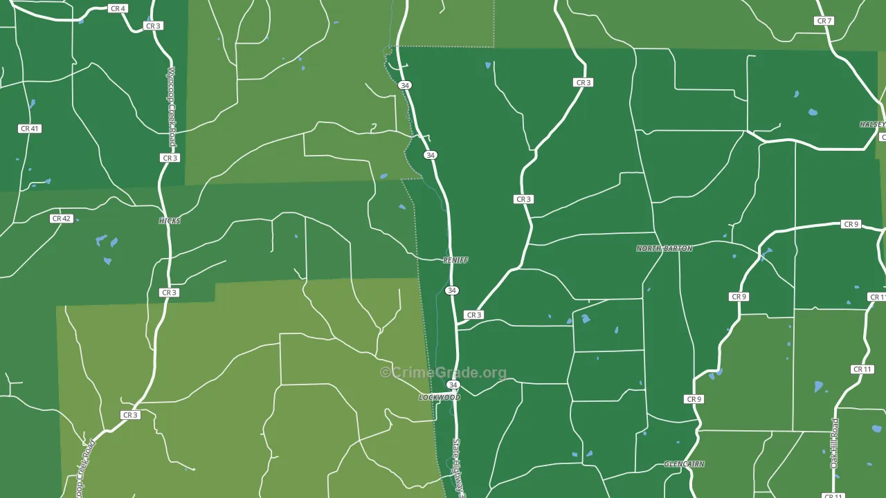 Lockwood, NY Map of Vandalism Rates
