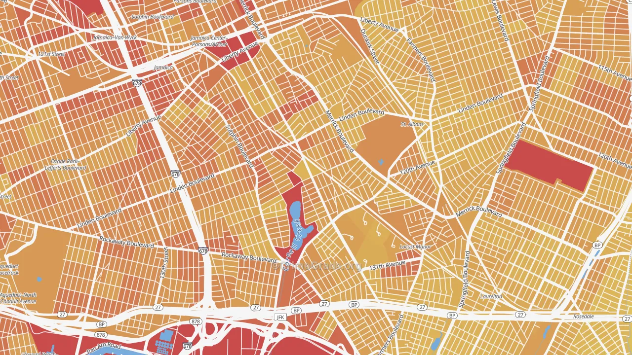 Locust Manor, Queens, NY Map of Vandalism Rates