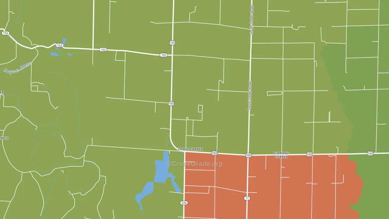 Lodge Corner, AR Map of Vandalism Rates