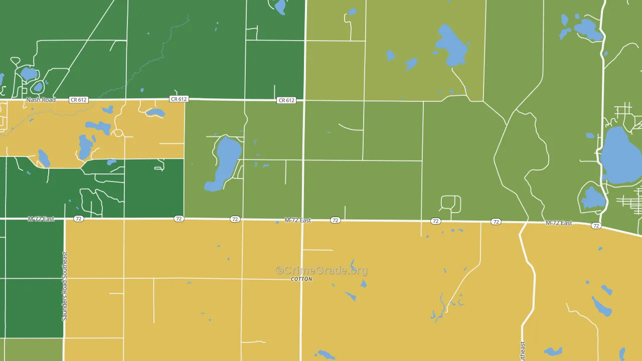 Lodi, MI Map of Vandalism Rates