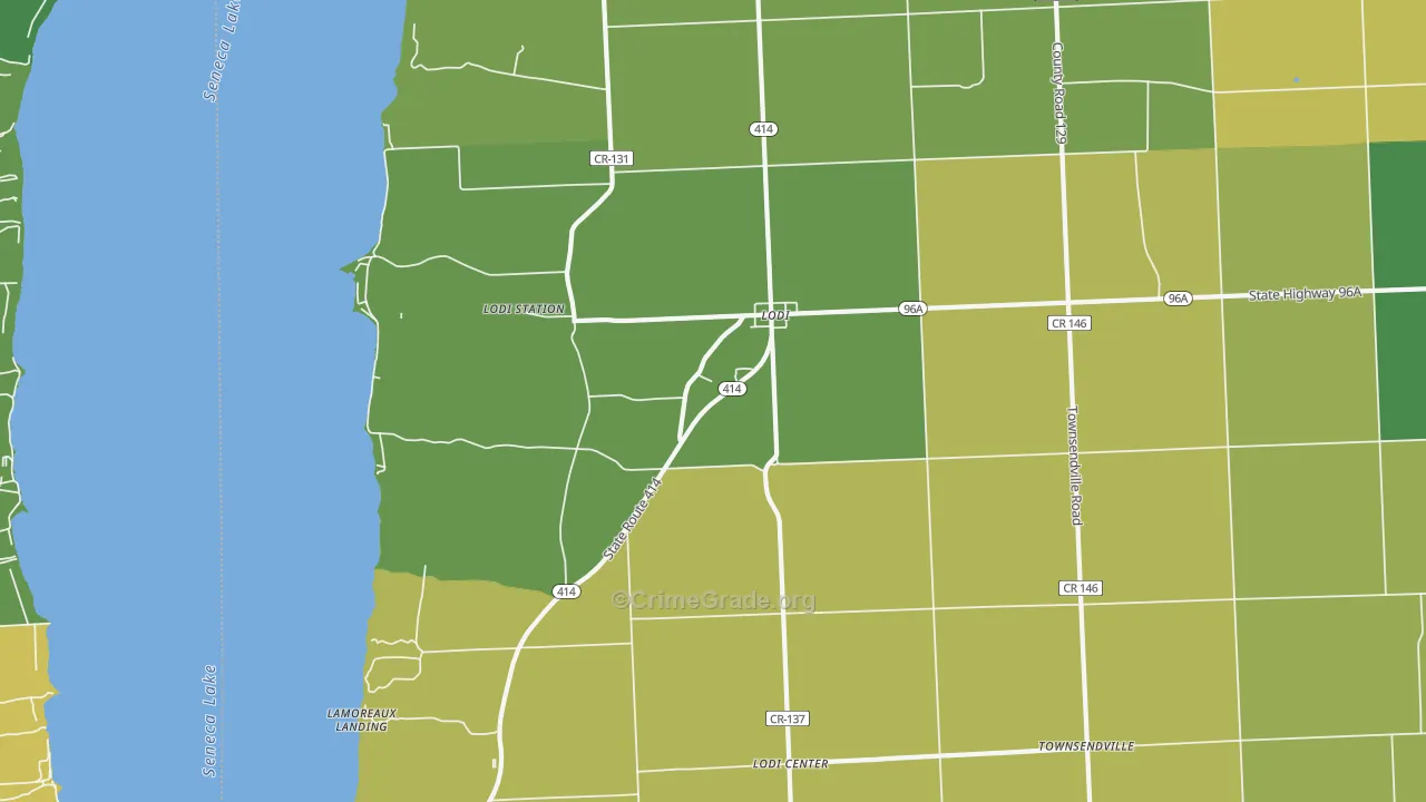 Lodi, NY Map of Vandalism Rates