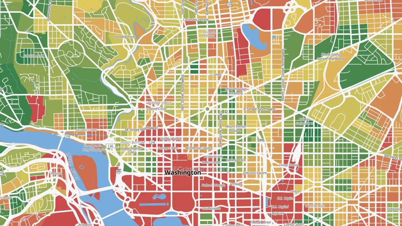 Logan Circle, Washington, DC Map of Vandalism Rates