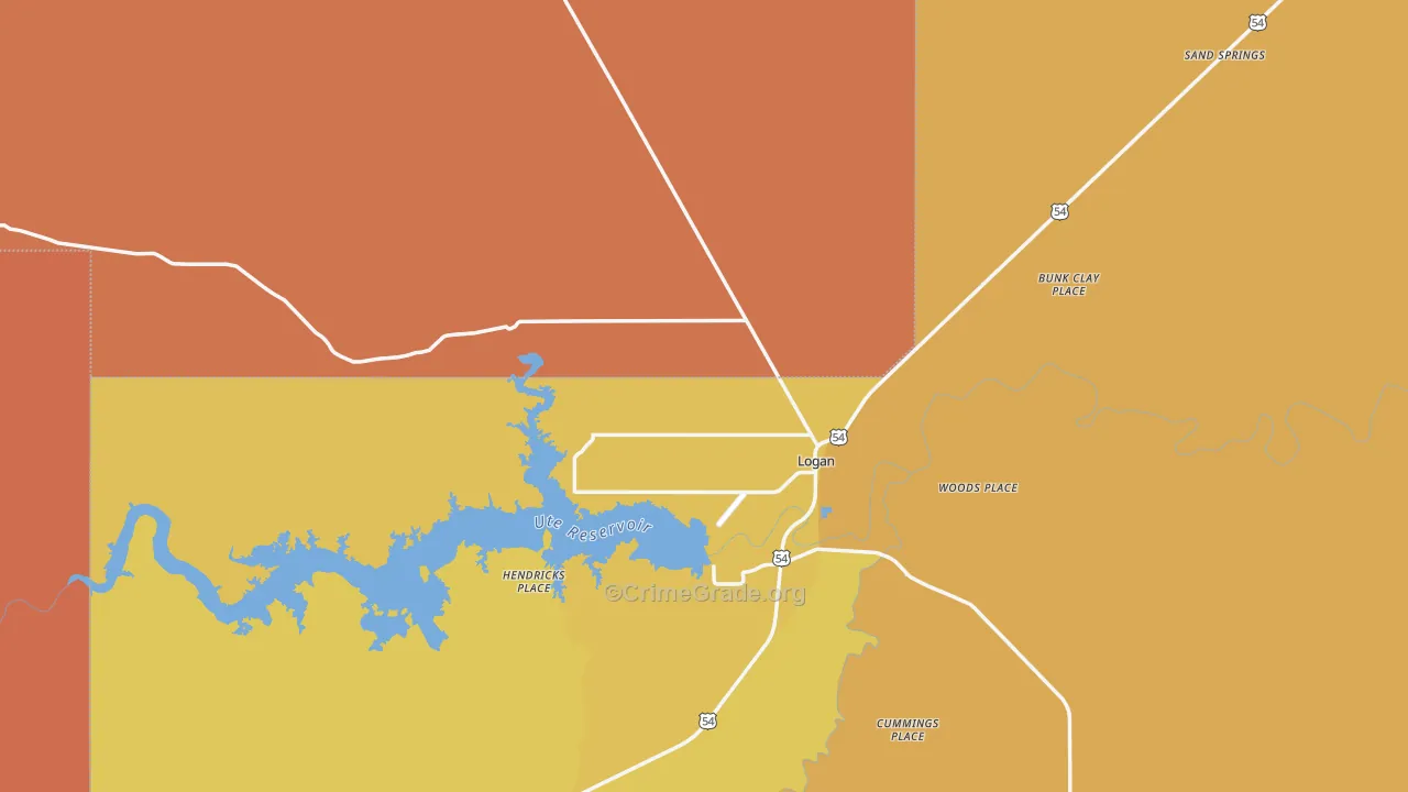 Logan, NM Map of Vandalism Rates
