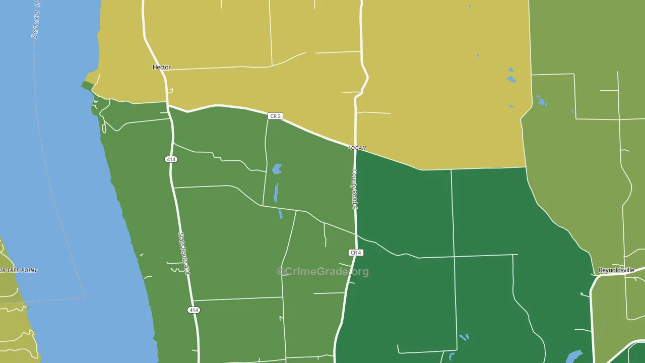 Logan, NY Map of Vandalism Rates