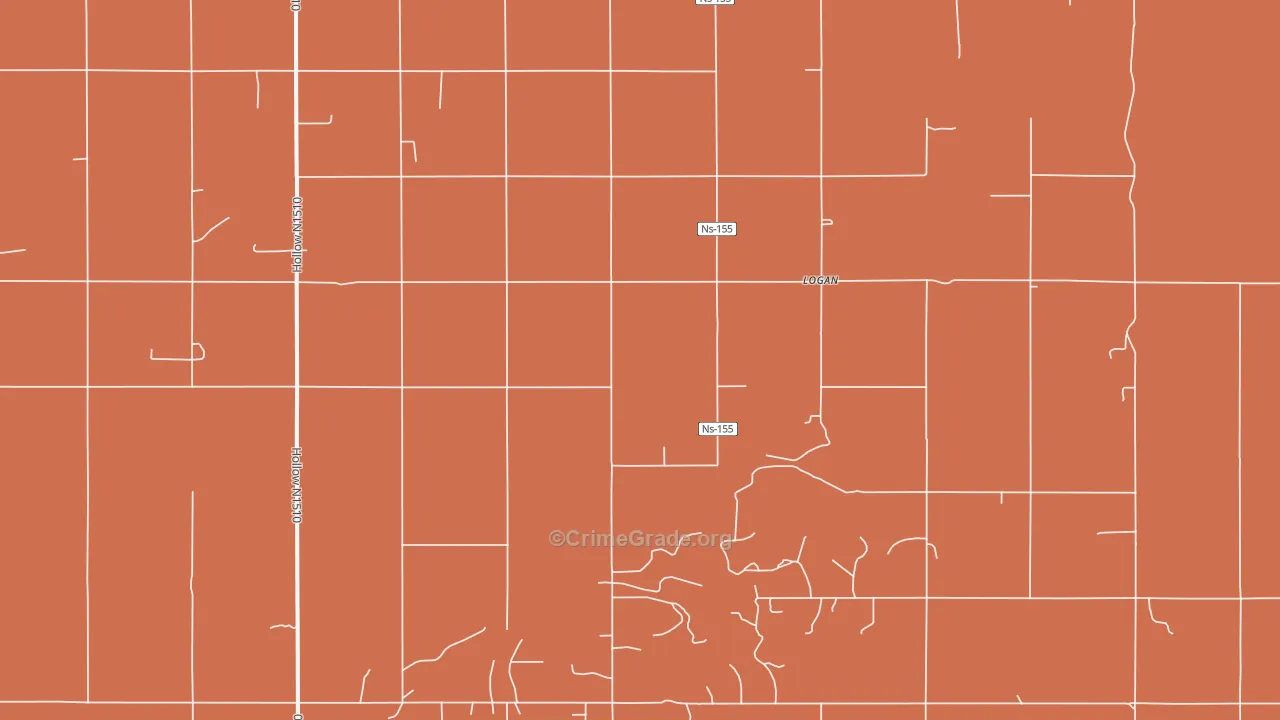 Logan, OK Map of Vandalism Rates