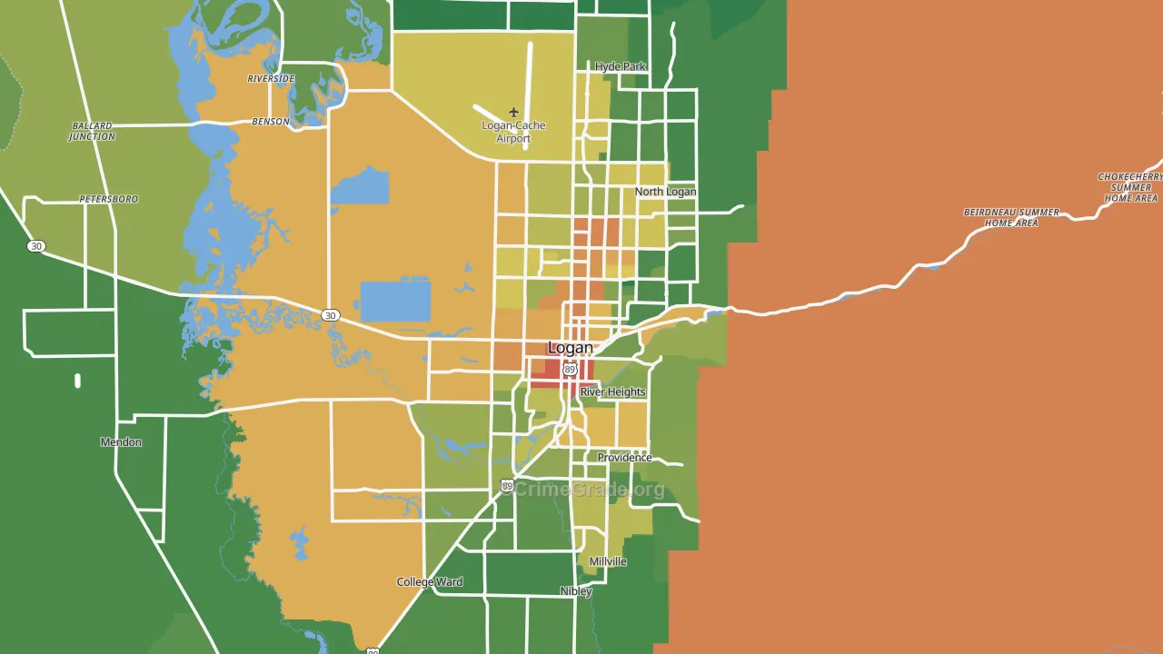 Logan, UT Map of Vandalism Rates