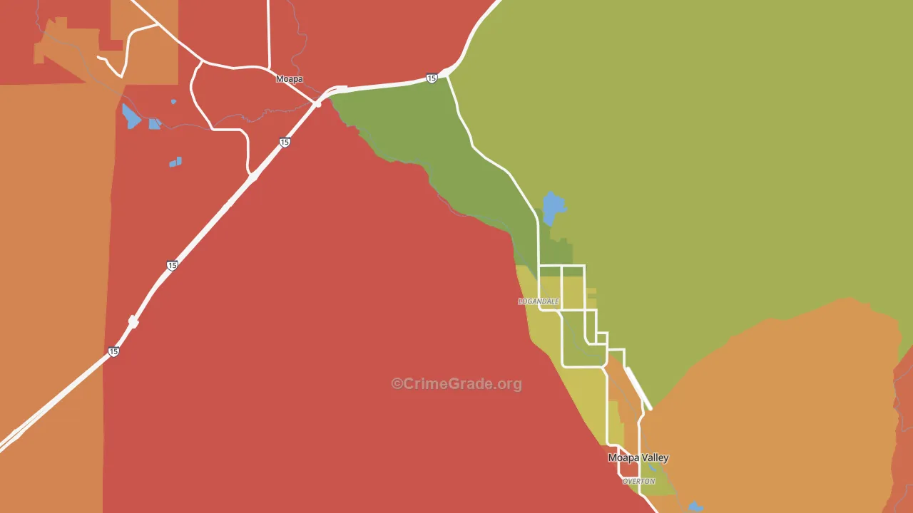 Logandale, NV Map of Vandalism Rates