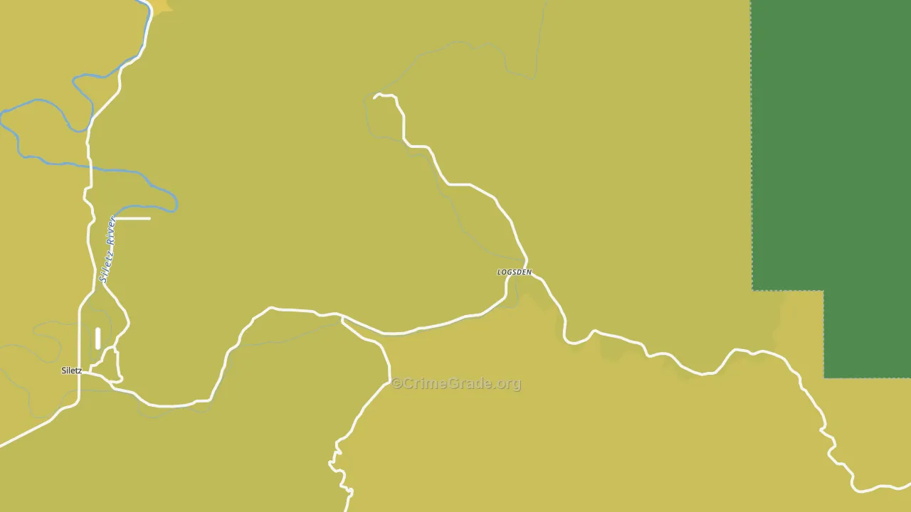 Logsden, OR Map of Vandalism Rates