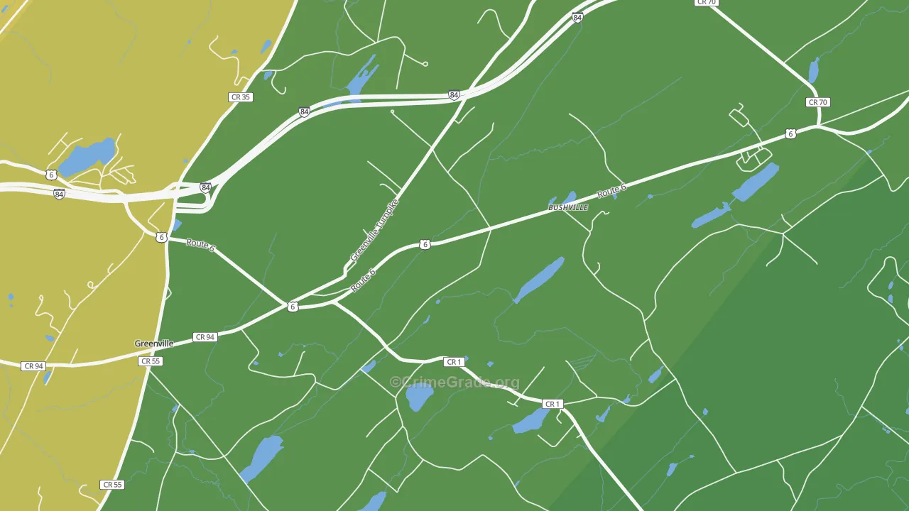 Logtown, NY Map of Vandalism Rates