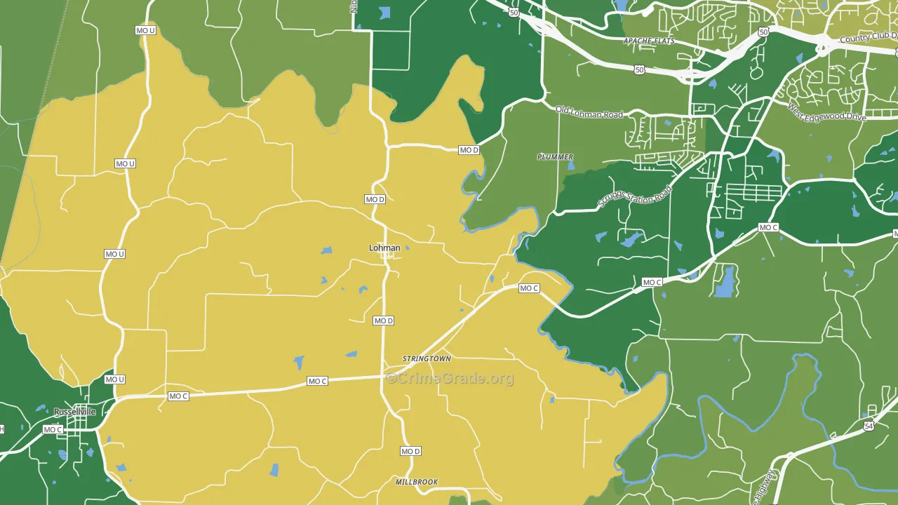 Lohman, MO Map of Vandalism Rates