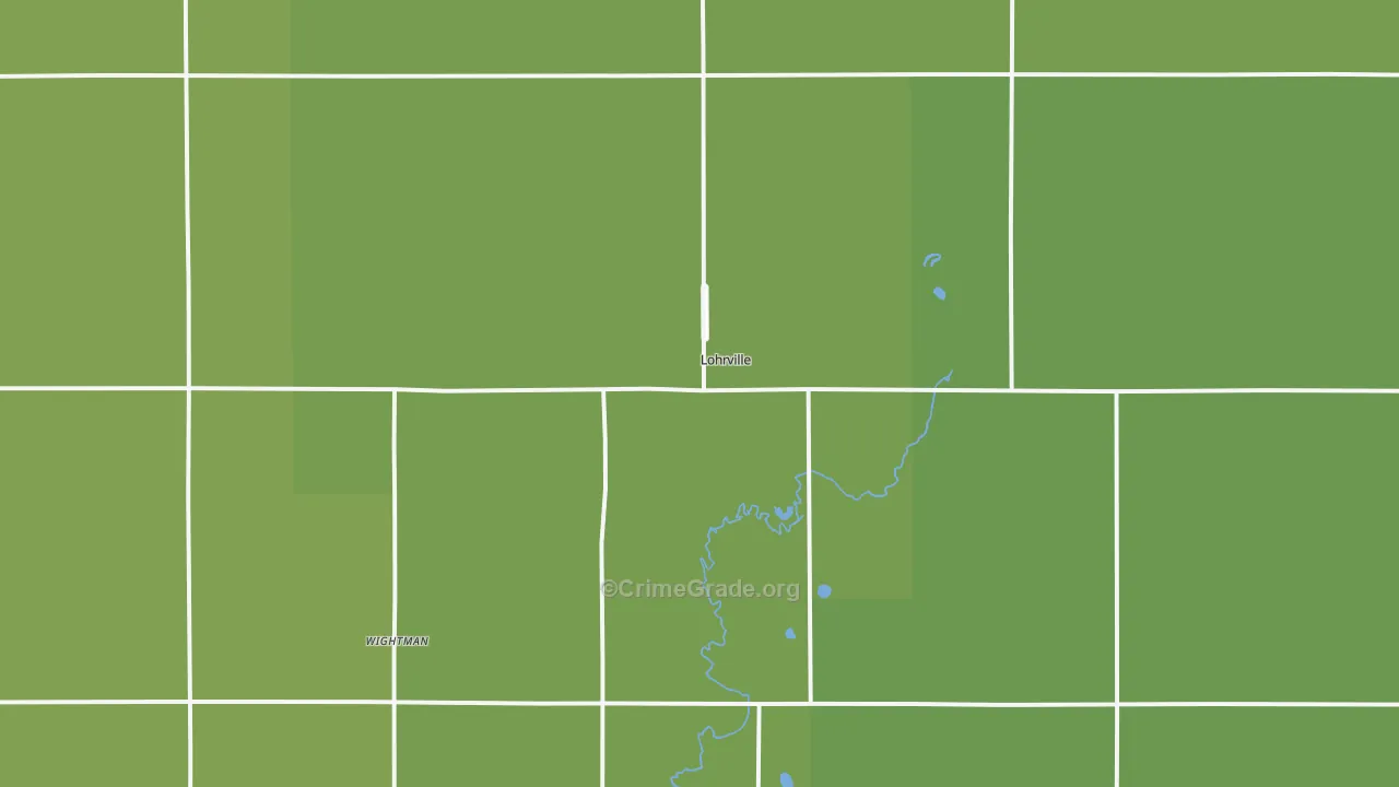Lohrville, IA Map of Vandalism Rates