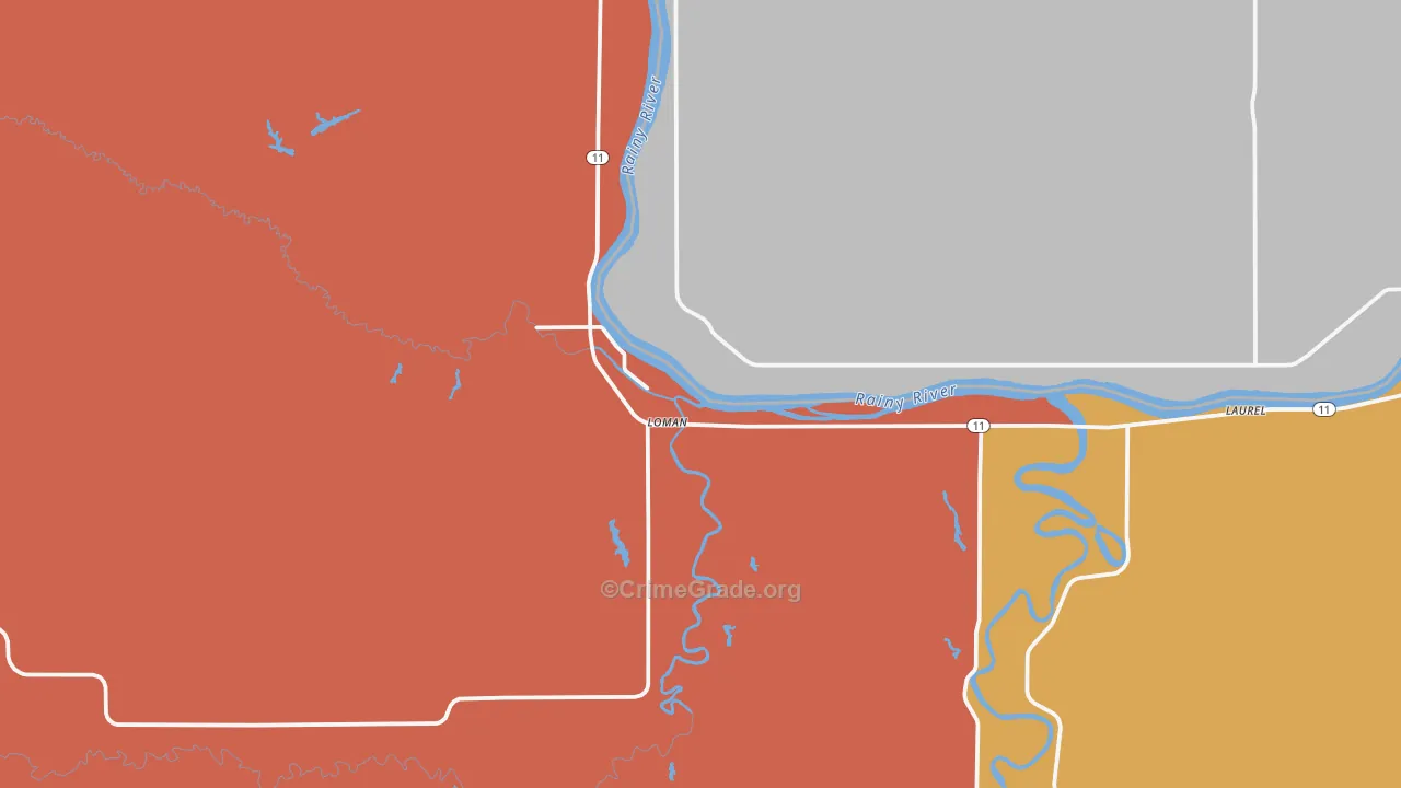 Loman, MN Map of Vandalism Rates