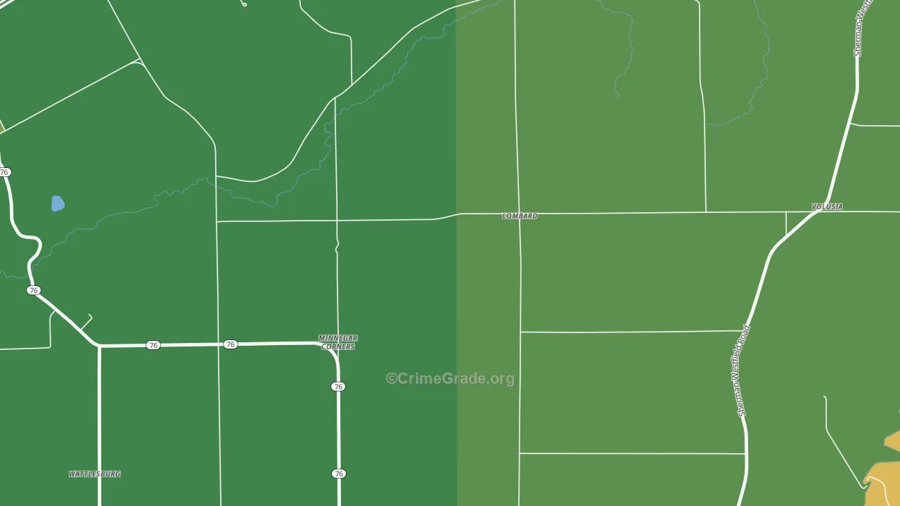 Lombard, NY Map of Vandalism Rates