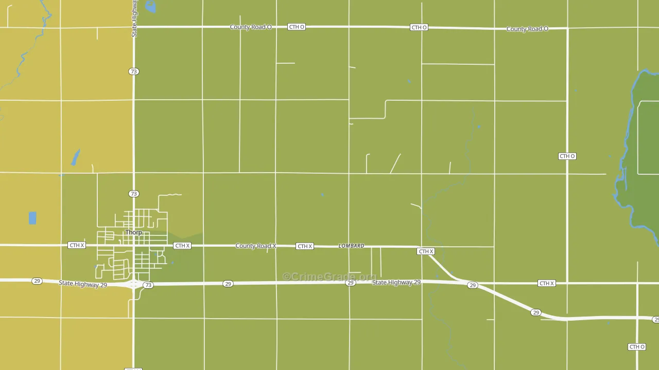 Lombard, WI Map of Vandalism Rates