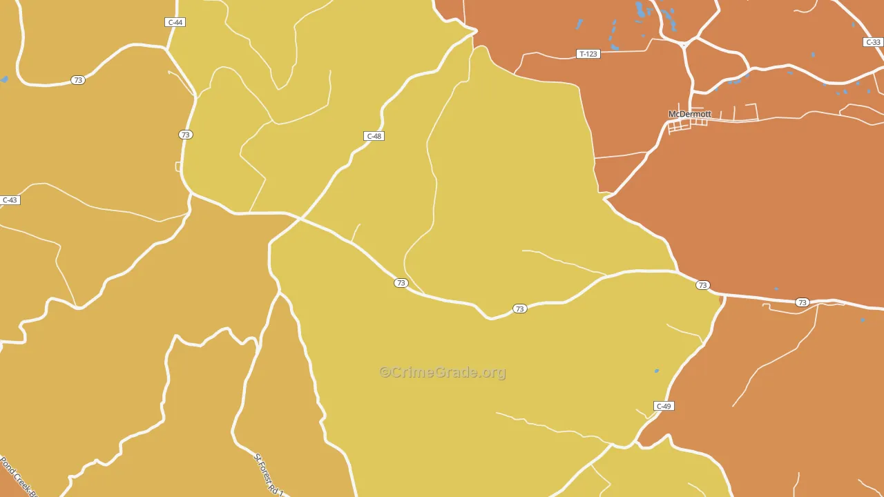 Lombardsville, OH Map of Vandalism Rates