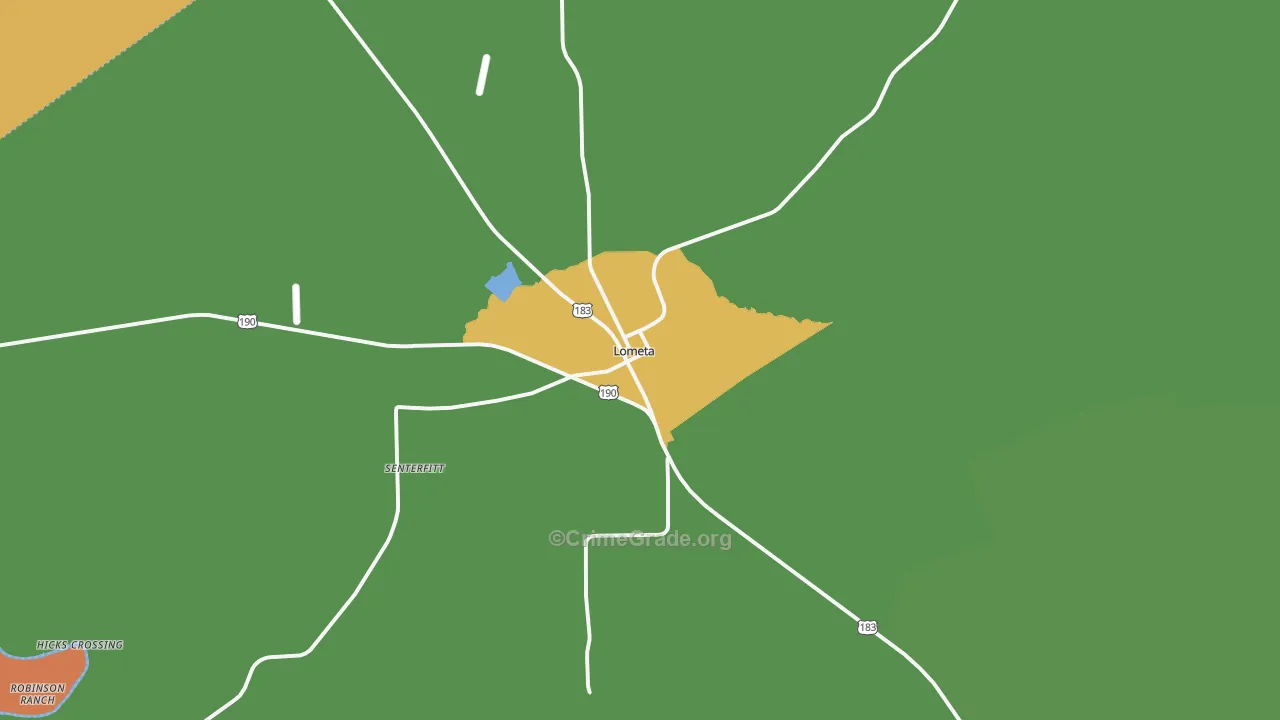 Lometa, TX Map of Vandalism Rates