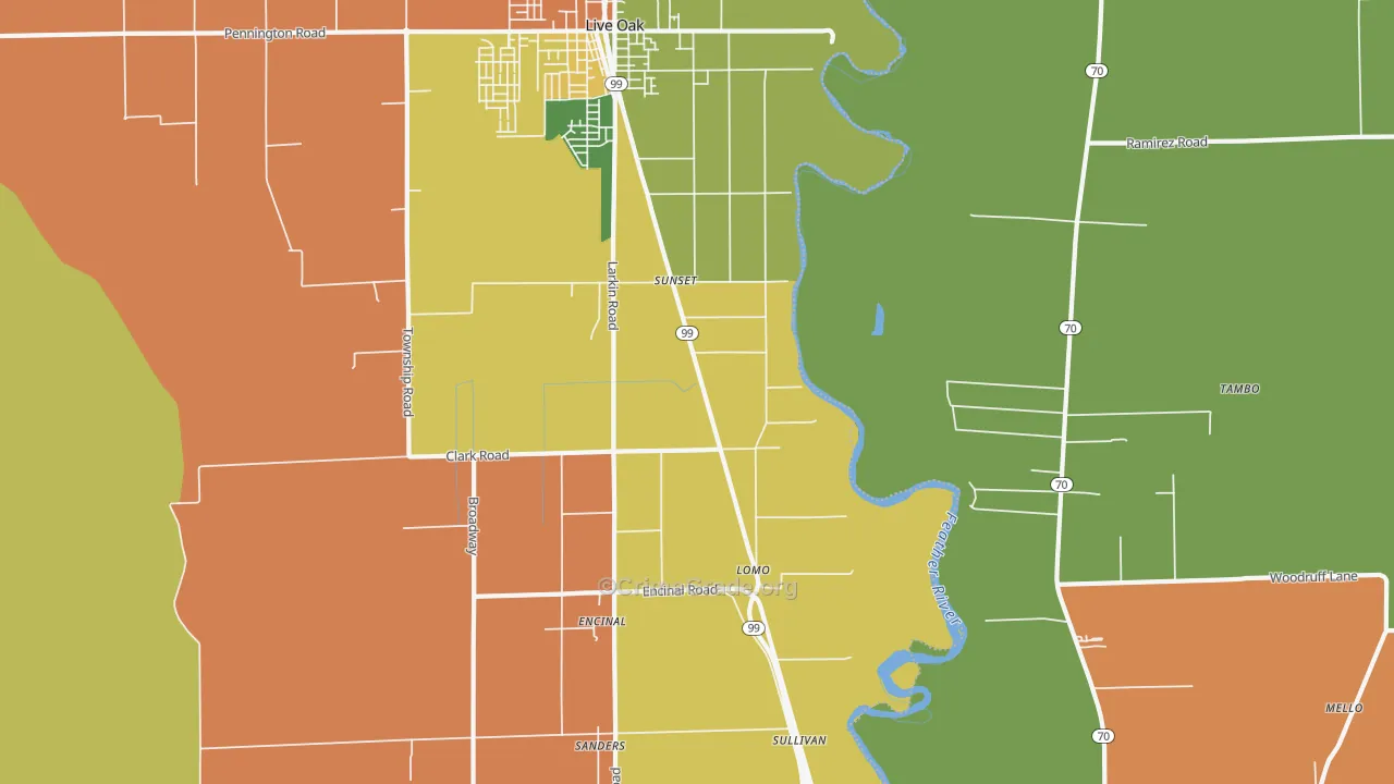 Lomo, CA Map of Vandalism Rates