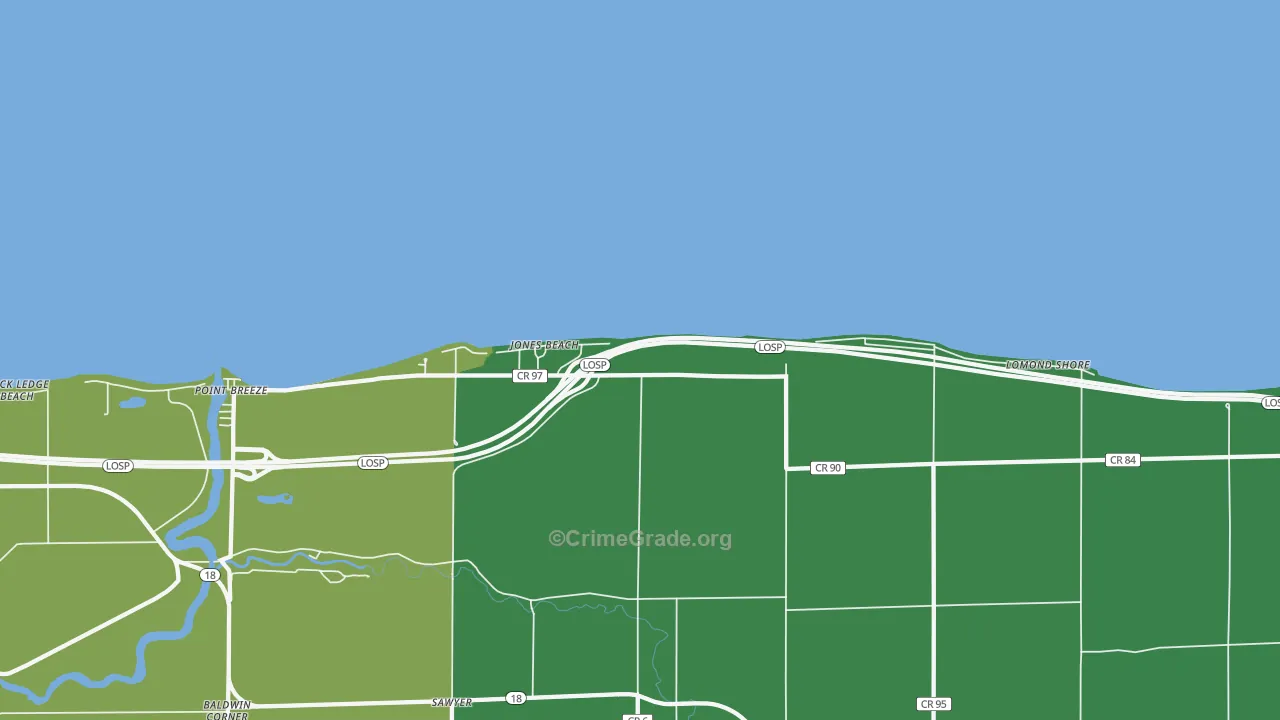 Lomond Shore, NY Map of Vandalism Rates