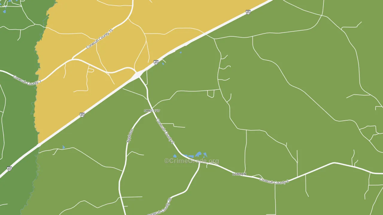 London, AL Map of Vandalism Rates