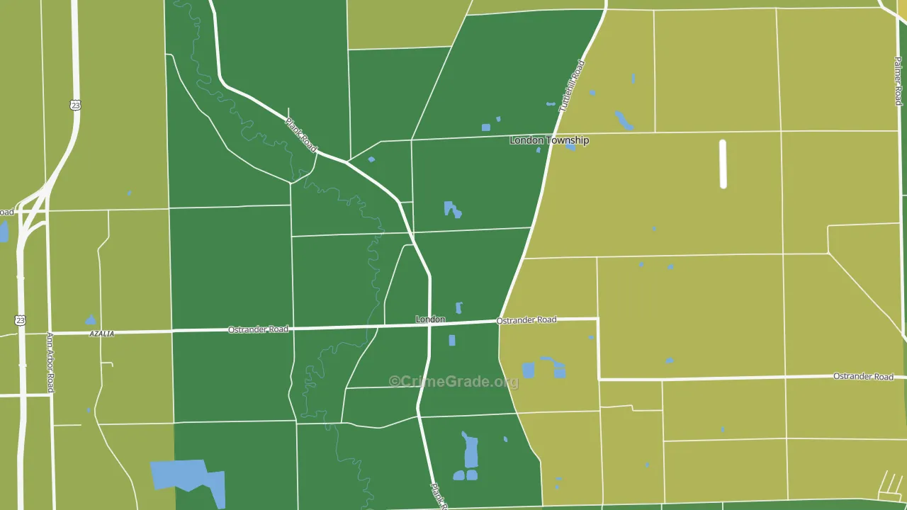 London, MI Map of Vandalism Rates