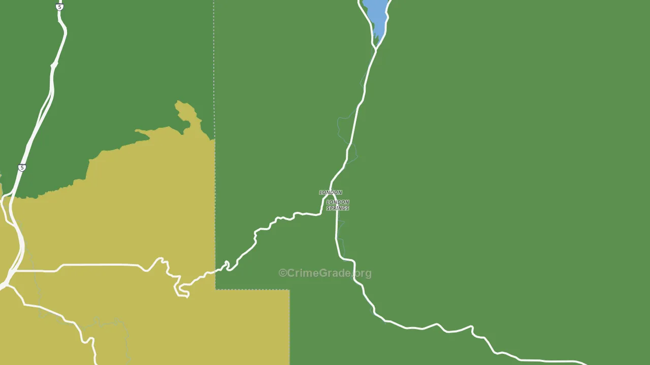London, OR Map of Vandalism Rates