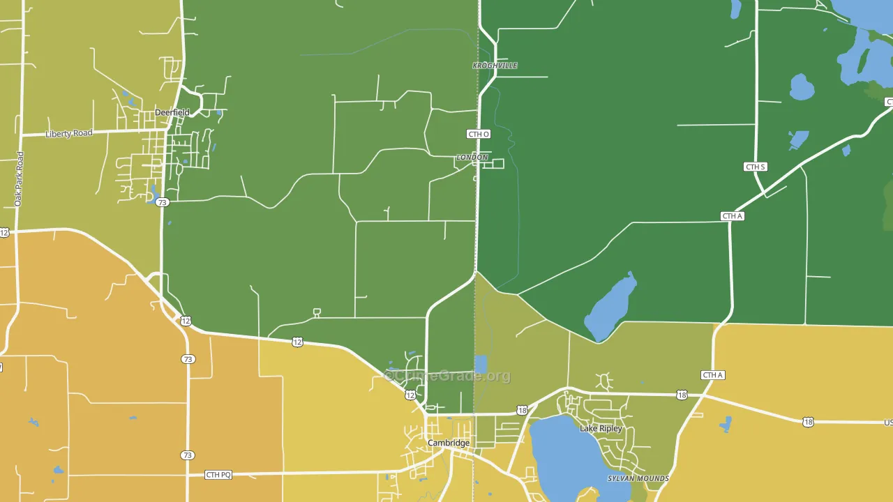 London, WI Map of Vandalism Rates