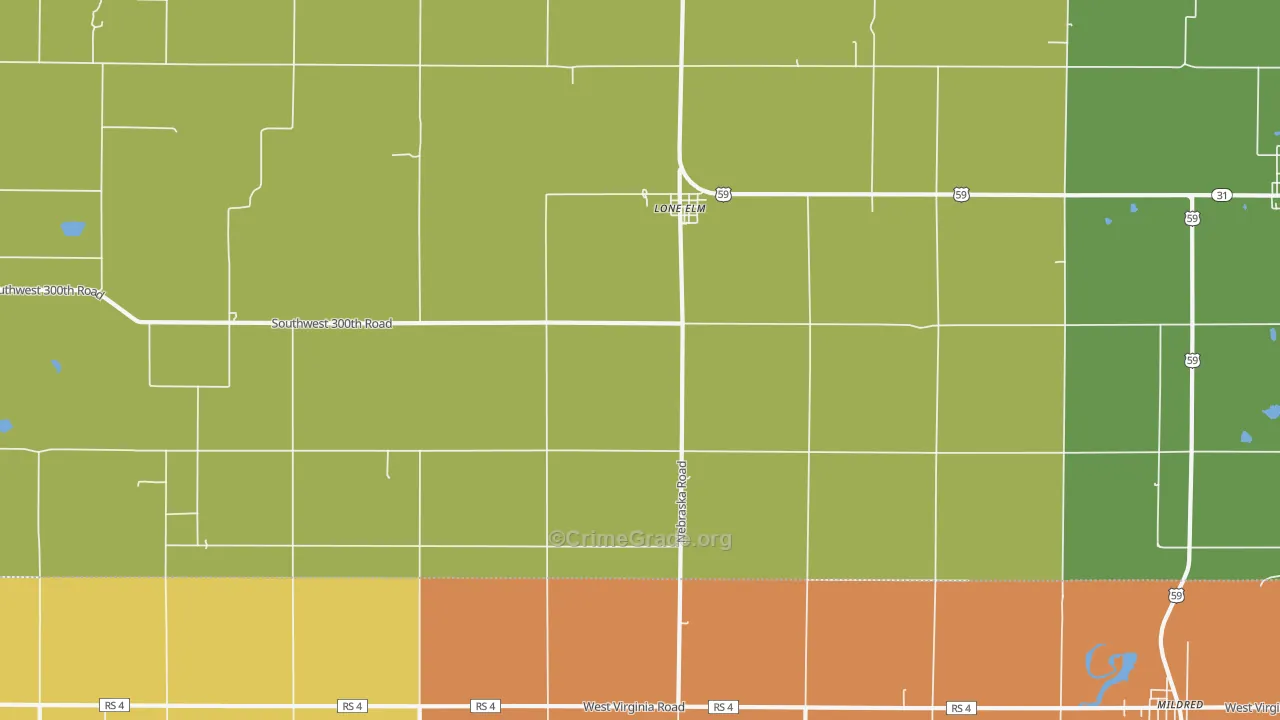 Lone Elm, KS Map of Vandalism Rates