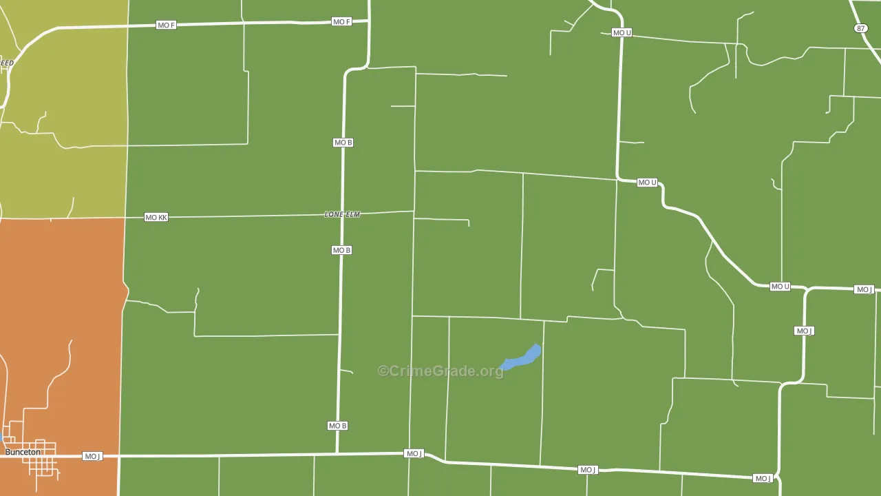 Lone Elm, MO Map of Vandalism Rates