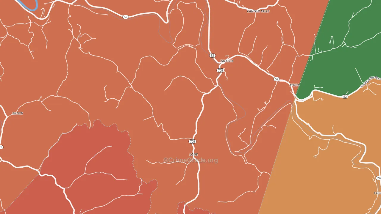 Lone, KY Map of Vandalism Rates
