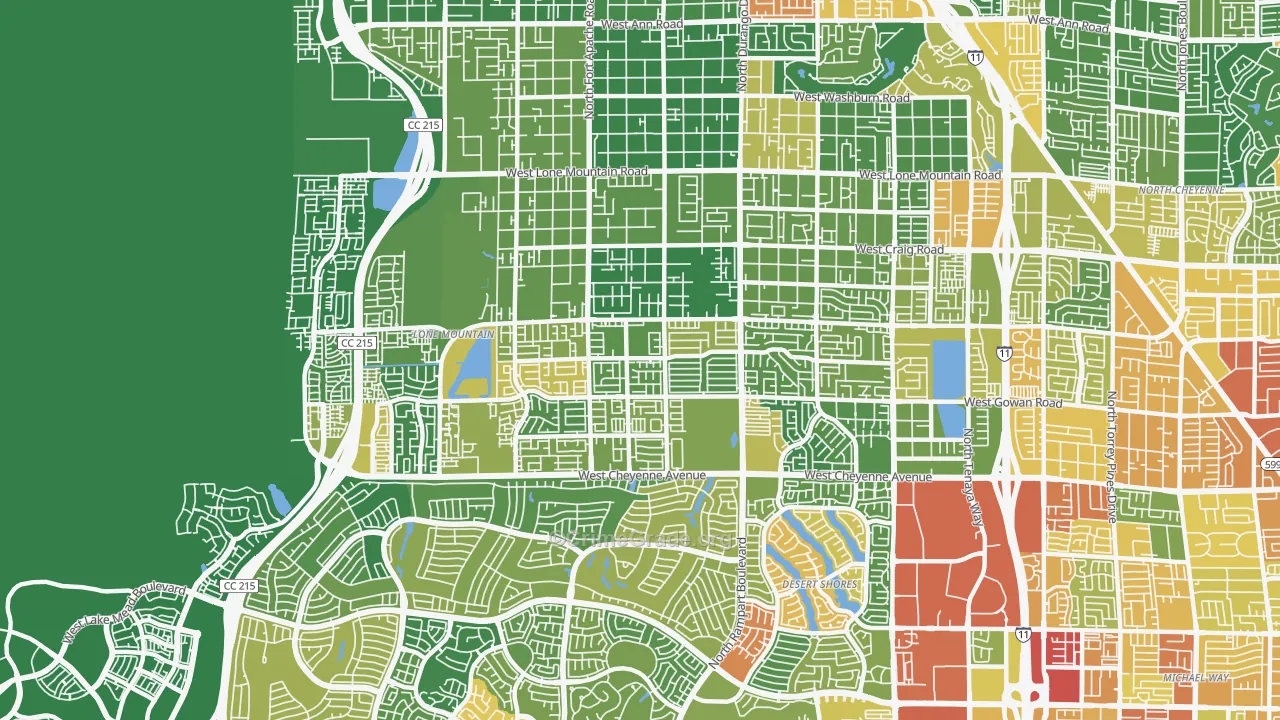 Lone Mountain, Las Vegas, NV Map of Vandalism Rates