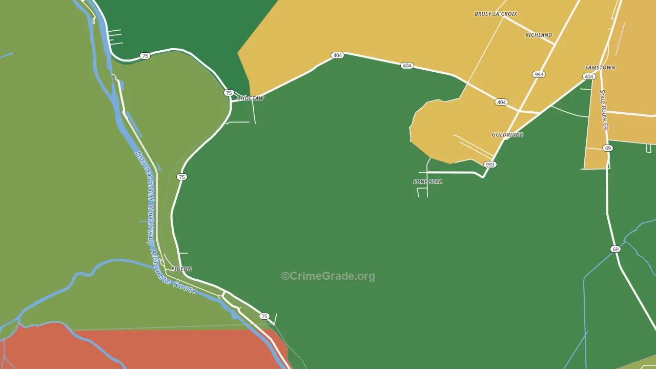 Lone Star, LA Map of Vandalism Rates