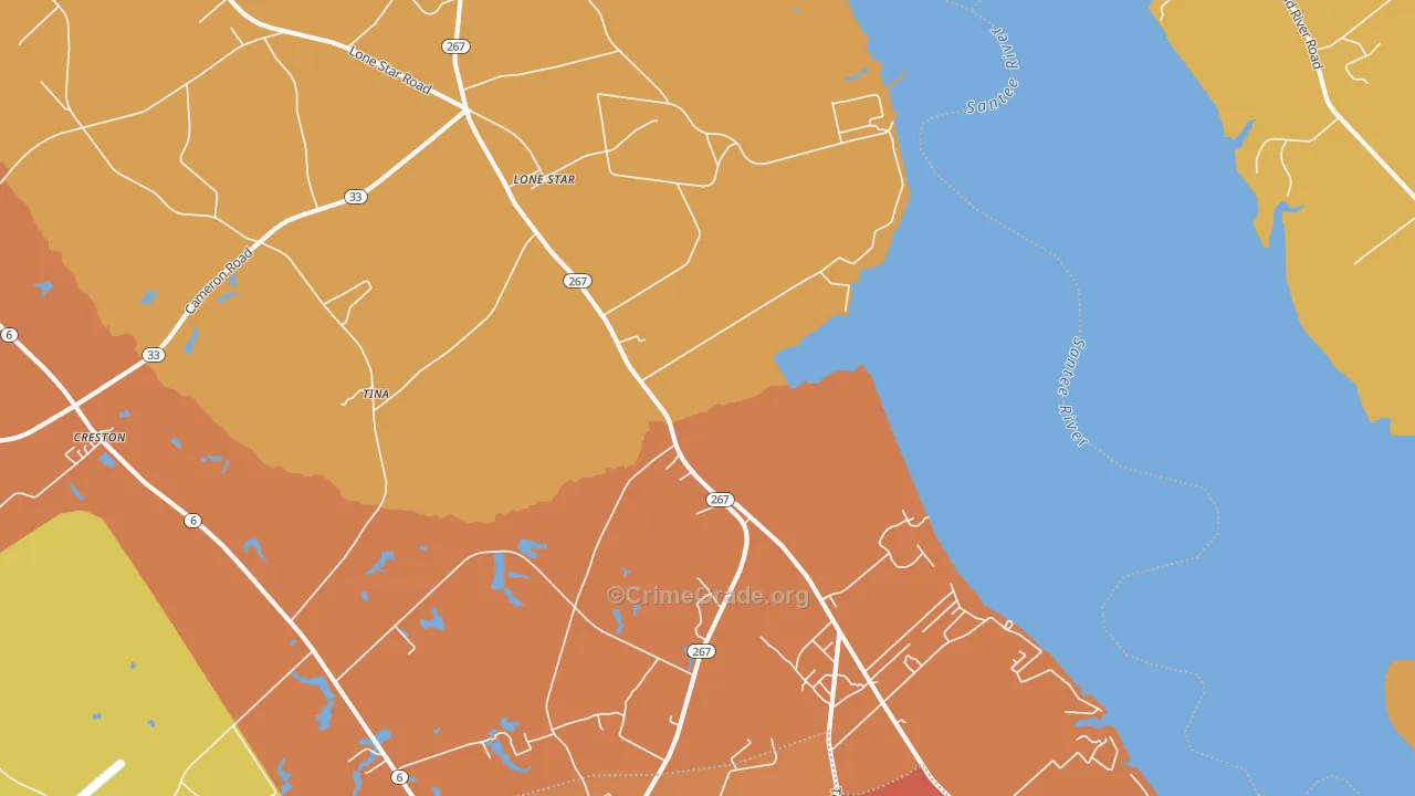 Lone Star, SC Map of Vandalism Rates