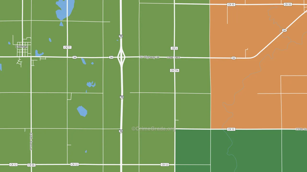 Lone Tree, SD Map of Vandalism Rates