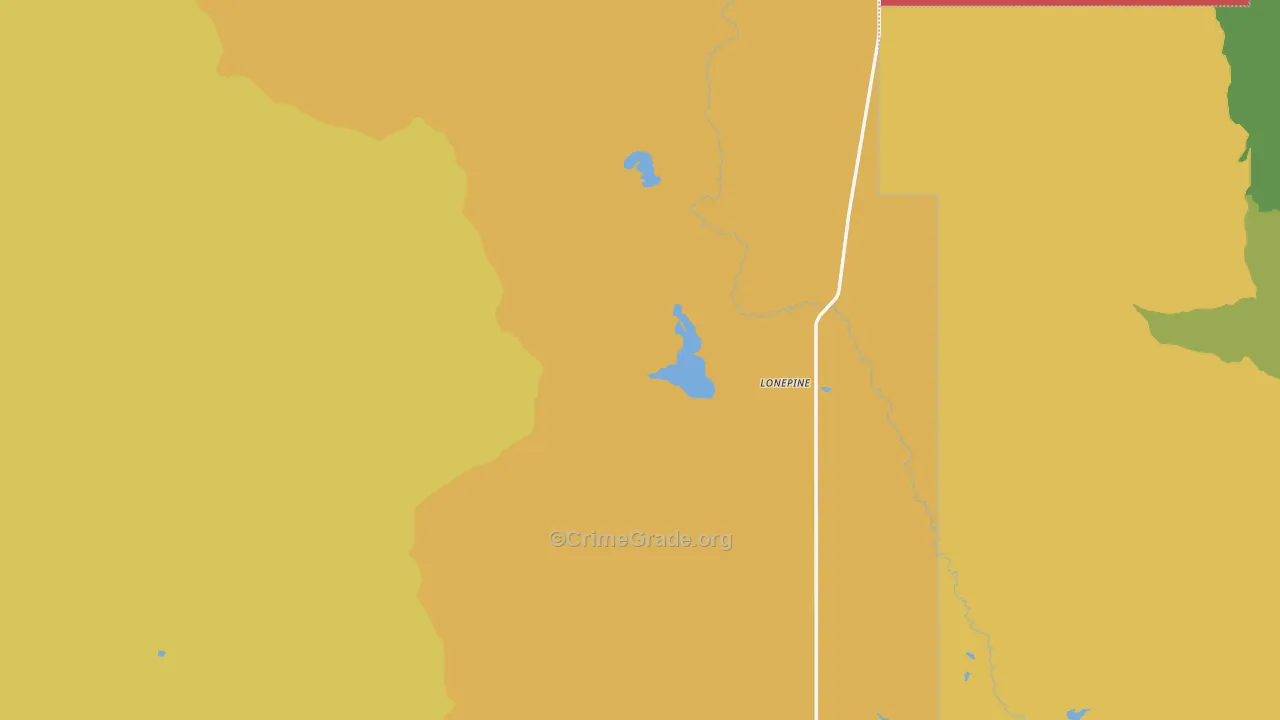 Lonepine, MT Map of Vandalism Rates