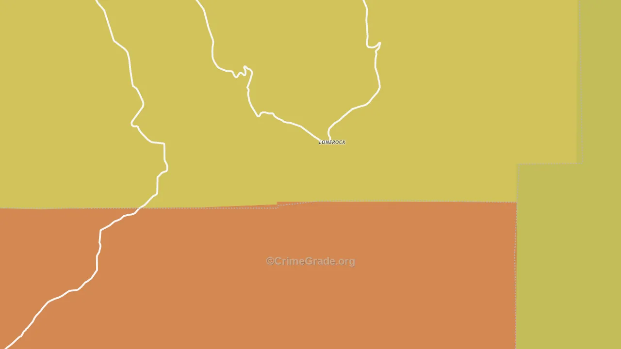 Lonerock, OR Map of Vandalism Rates