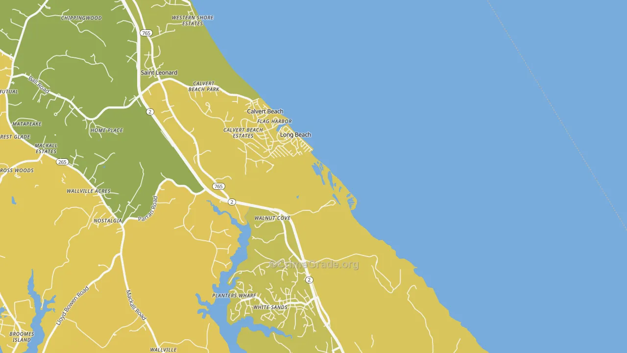Long Beach, MD Map of Vandalism Rates