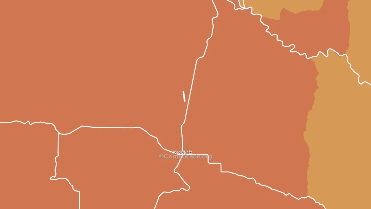 Long Creek, OR Map of Vandalism Rates
