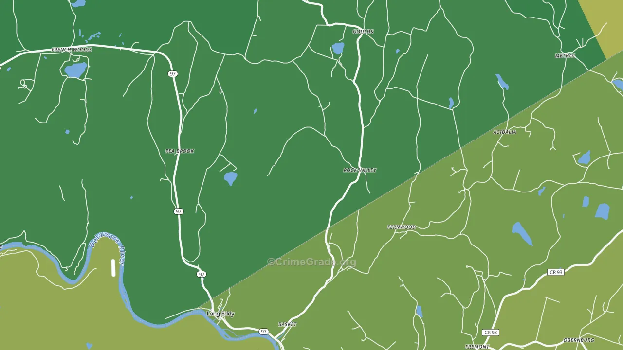 Long Eddy, NY Map of Vandalism Rates