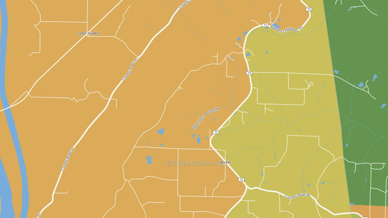 Long Island, AL Map of Vandalism Rates