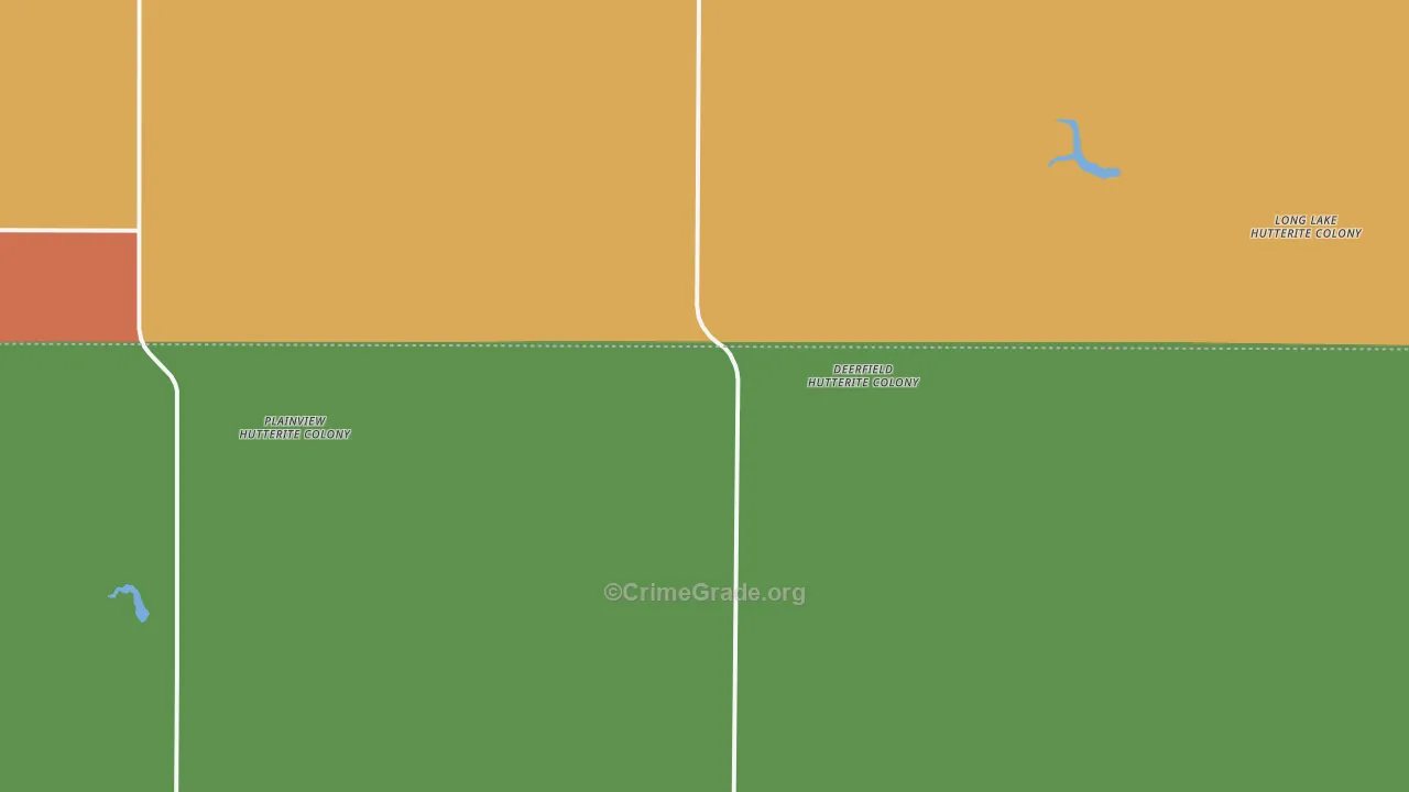 Long Lake Colony, SD Map of Vandalism Rates