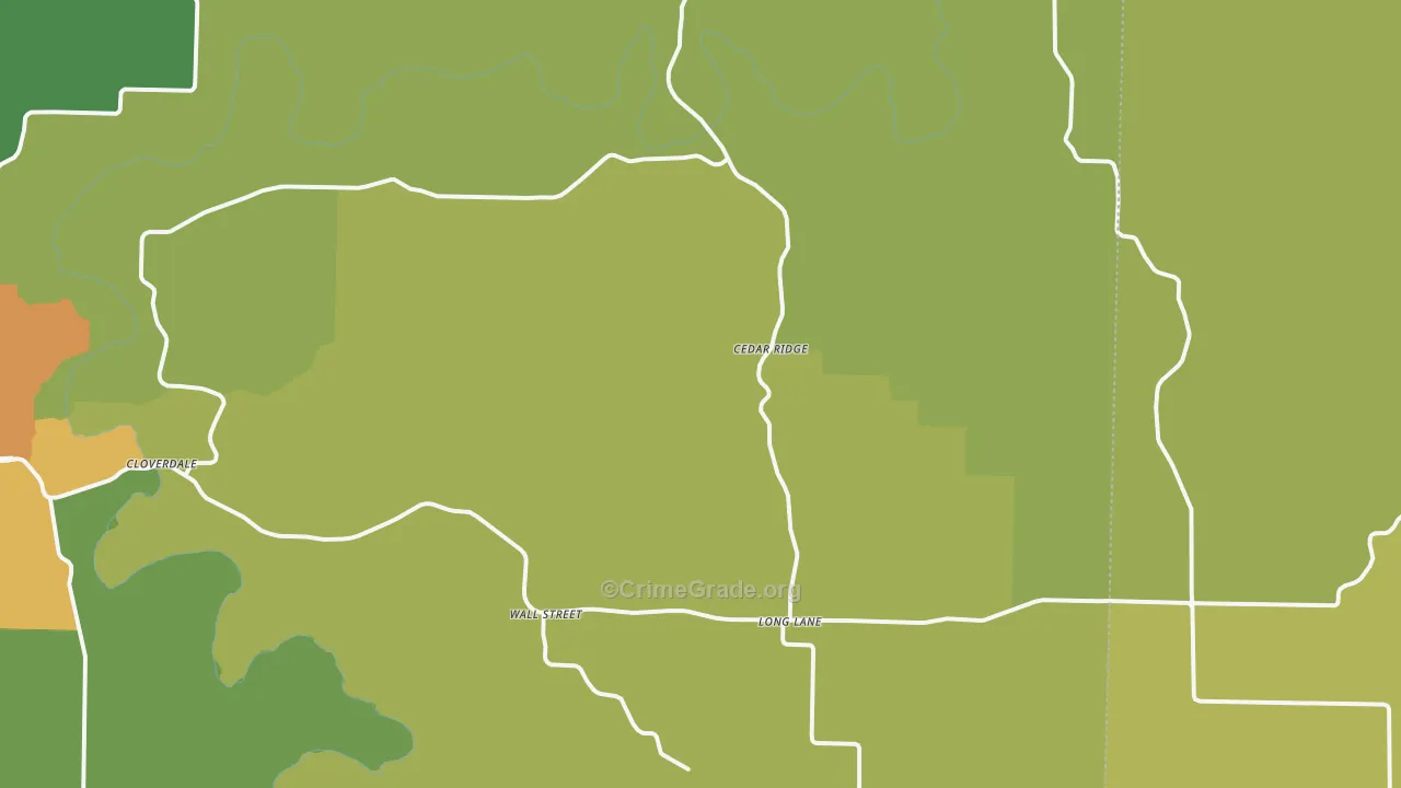 Long Lane, MO Map of Vandalism Rates